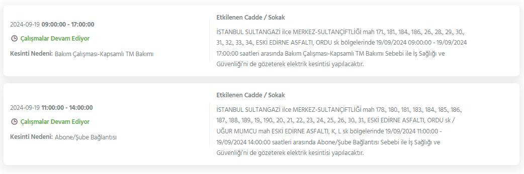 İstanbul'un 19 ilçesinde bu gece yarısından itibaren elektrikler kesiliyor 5